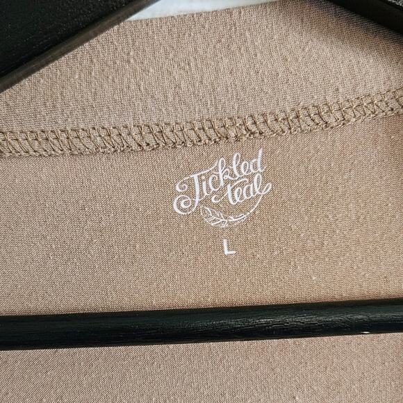 Tickled Teal Midi Length Dister Cardigan sz L - Picture 4 of 4